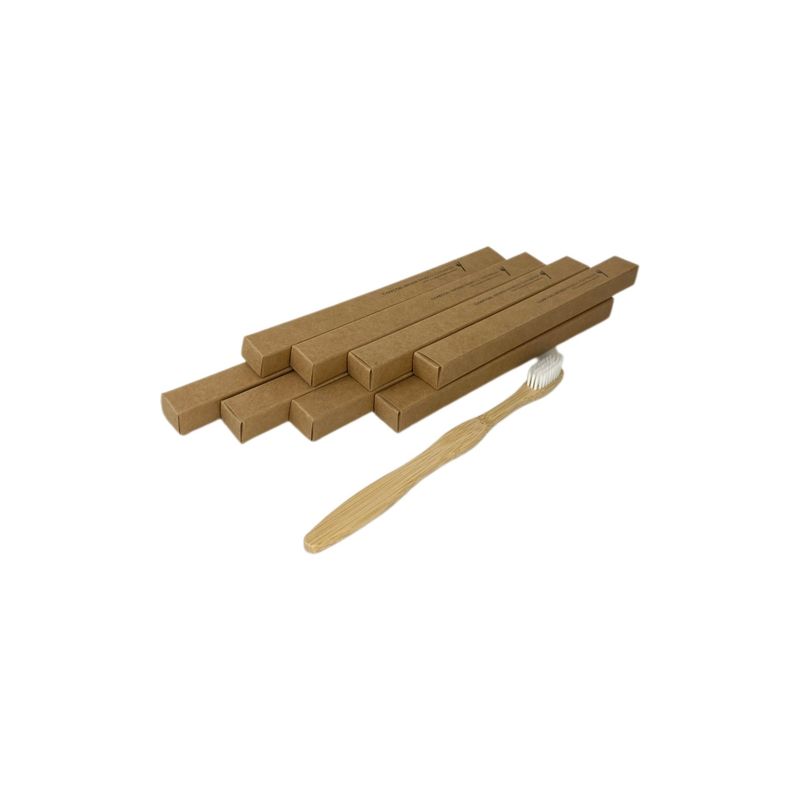 GENERICO - CEPILLO DENTAL DE BAMBÚ PACK X 8 ECOAMIGABLE