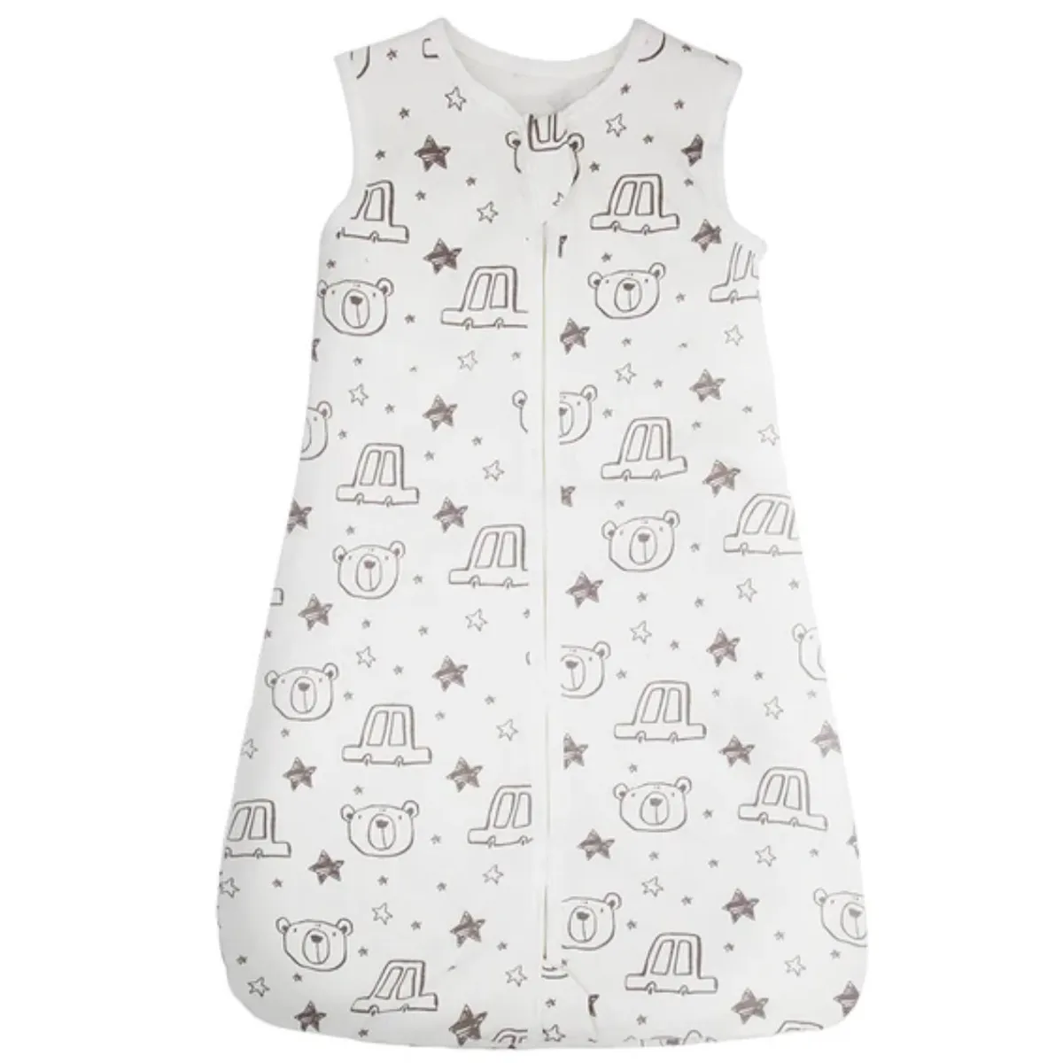 GENERICO - Saco de dormir fino - 100% algodón - Osito y auto