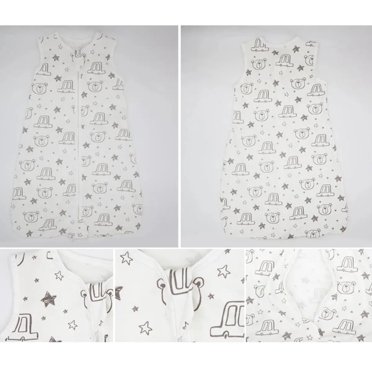 GENERICO - Saco de dormir fino - 100% algodón - Osito y auto