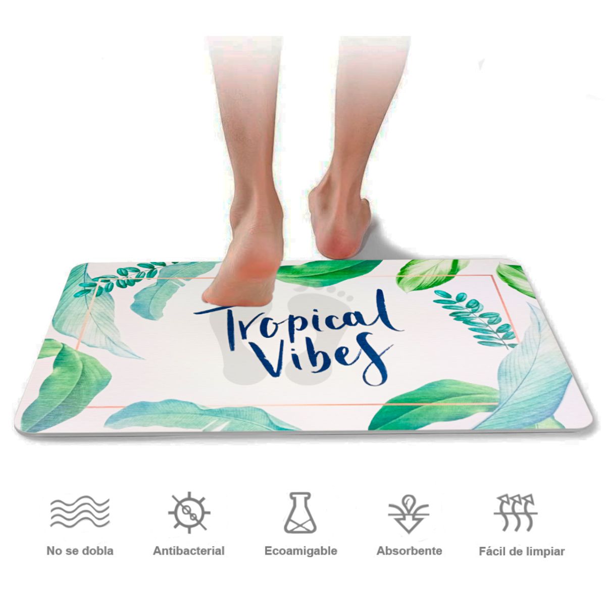 KELLER - Alfombra de Piso Absorbente Secado Rápido Antideslizante RC