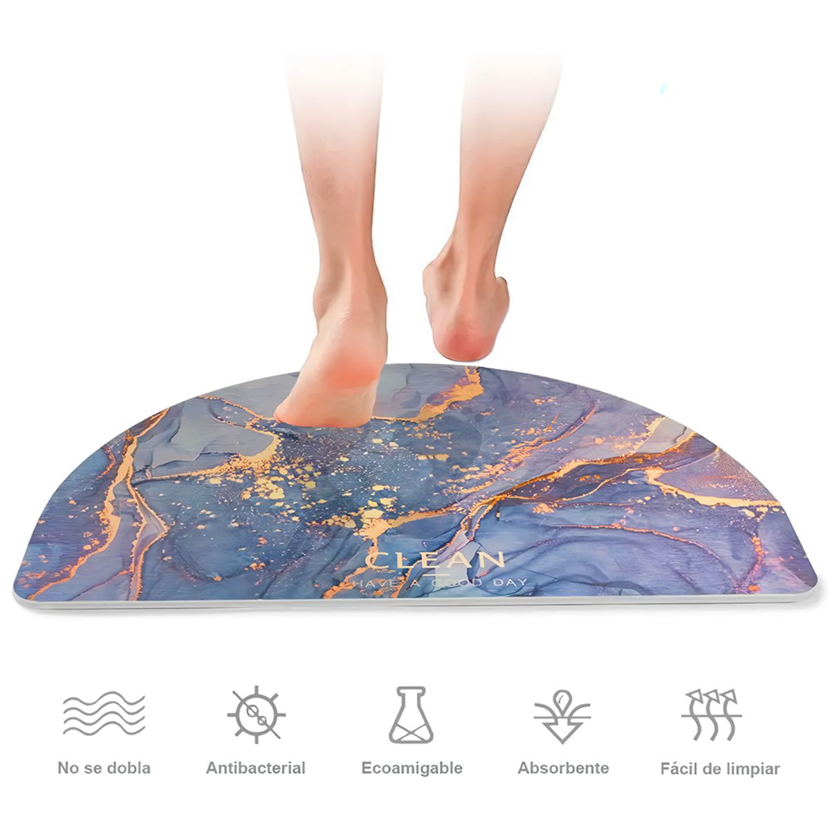 KELLER - Alfombra de Piso Super Absorbente de Secado Rápido Antideslizante ML