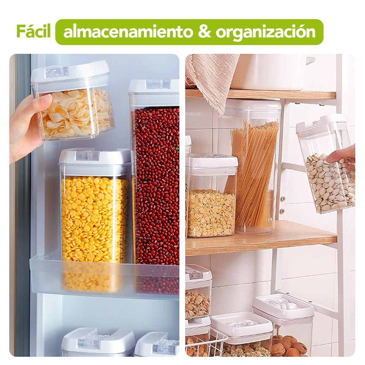 KELLER - Set de 4 Contenedores Herméticos Táper Antiderrame de Cocina BL F11