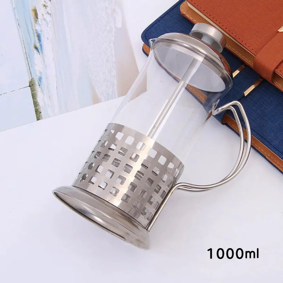 GENERICO - CAFETERA PRENSA FRANCESA 1000 ml Plateada