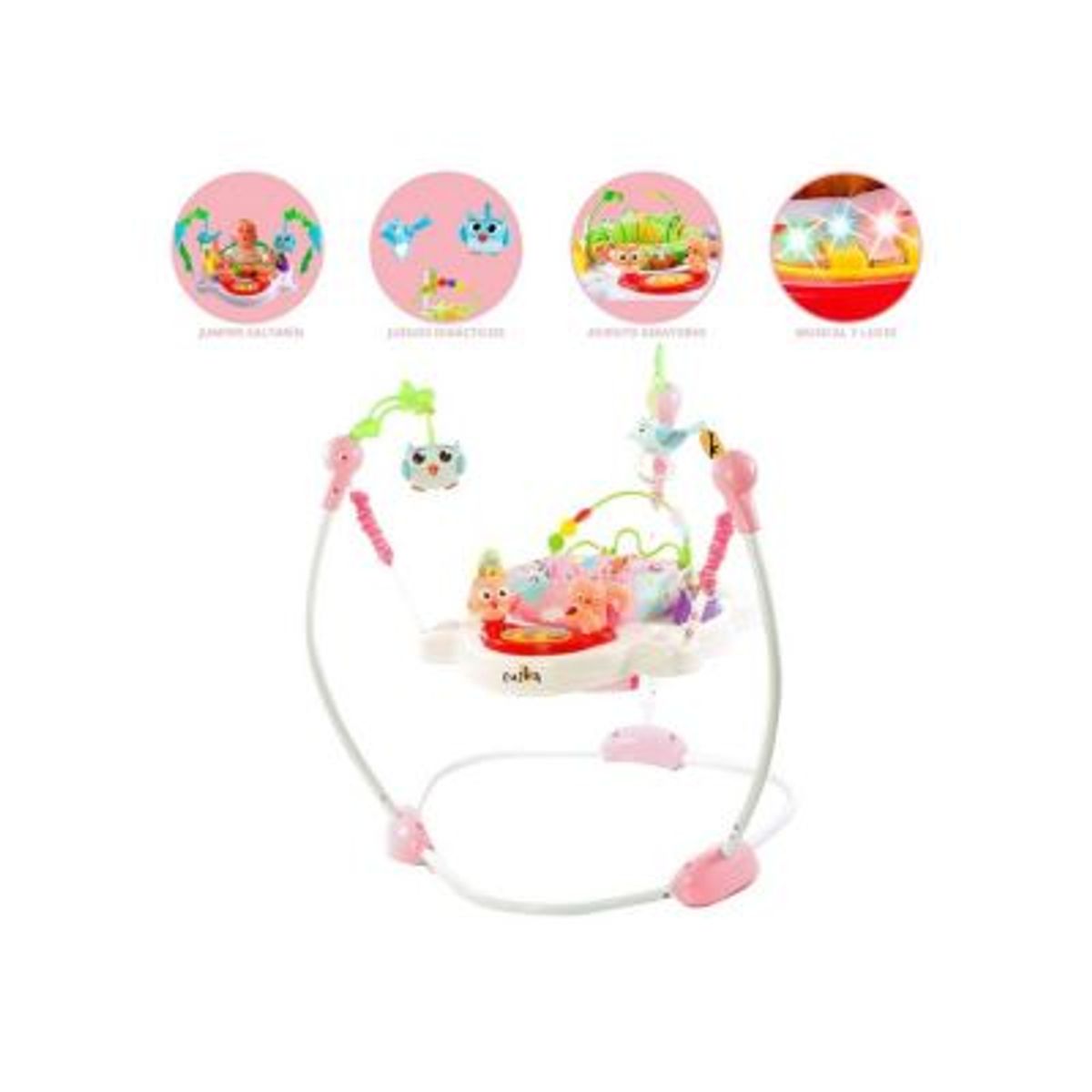 CUZKA - Saltarin centro de actividades buho 360 pink