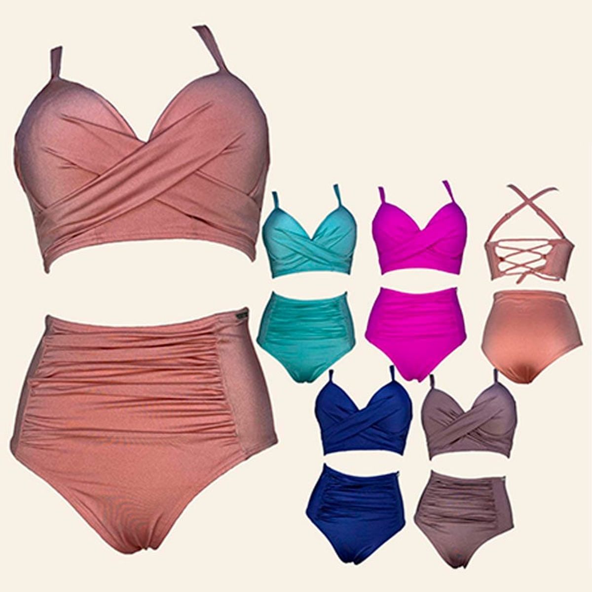 GENERICO - Bikini Licra UV Ana de GL-50 Color Azul