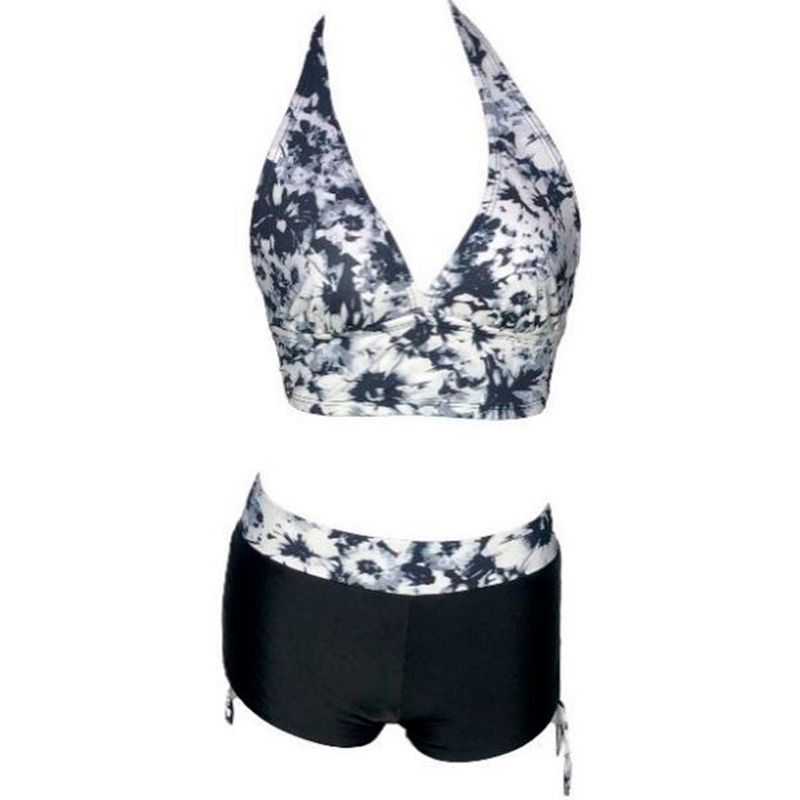 GENERICO - Bikini Licra UV Busier Con Short Negro GL-28