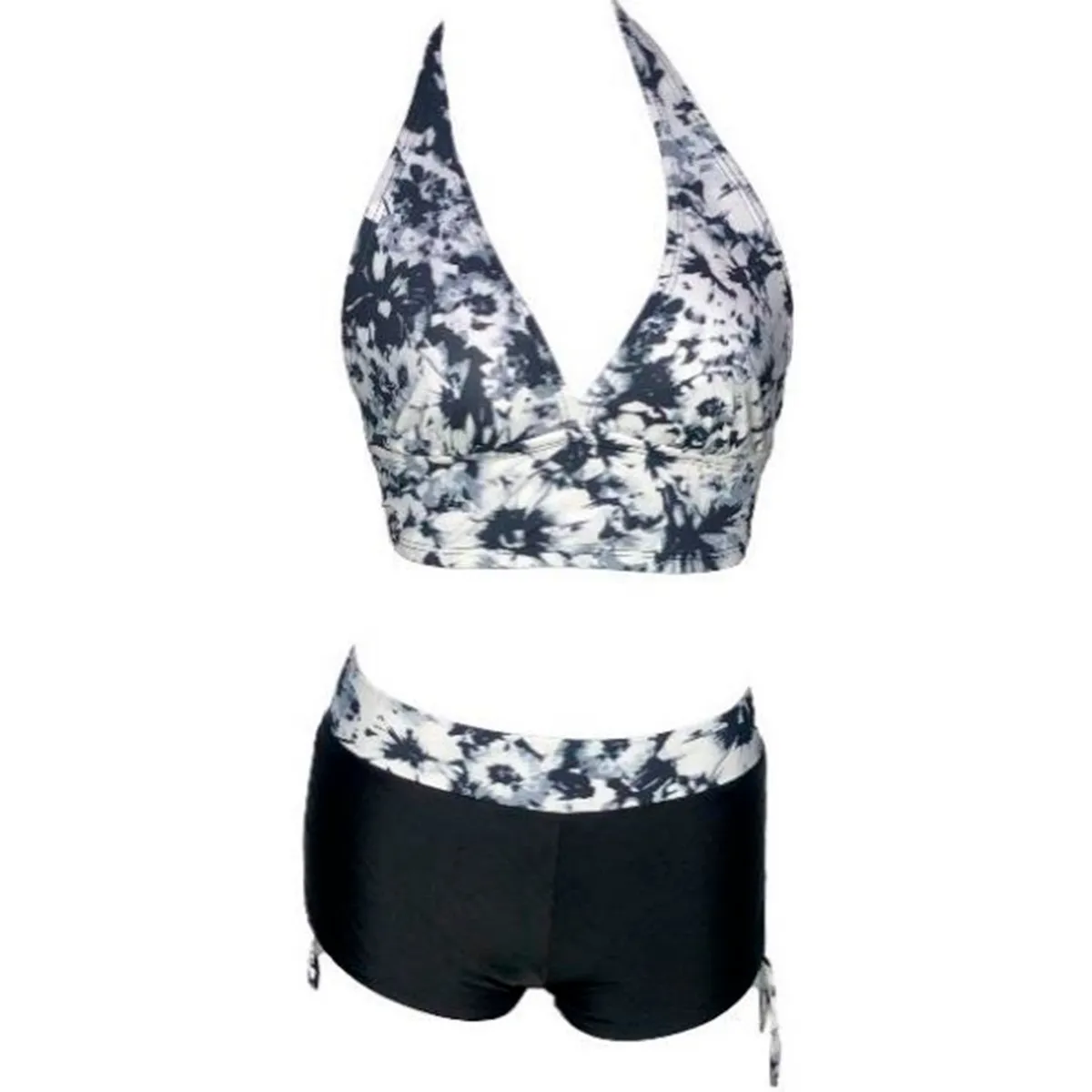 GENERICO - Bikini Licra UV Busier Con Short Negro GL-28