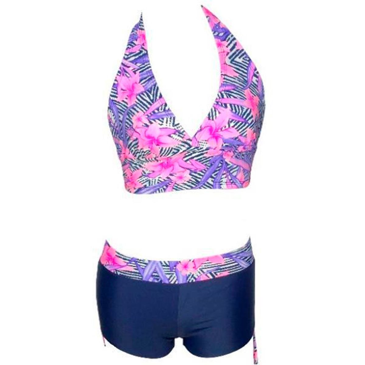 GENERICO - Bikini Licra UV Busier Con Short Rosado GL-28