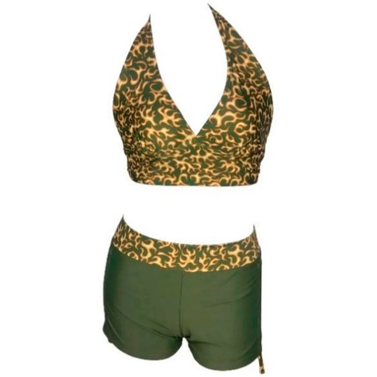GENERICO - Bikini Licra UV Busier Con Short Verde GL-28