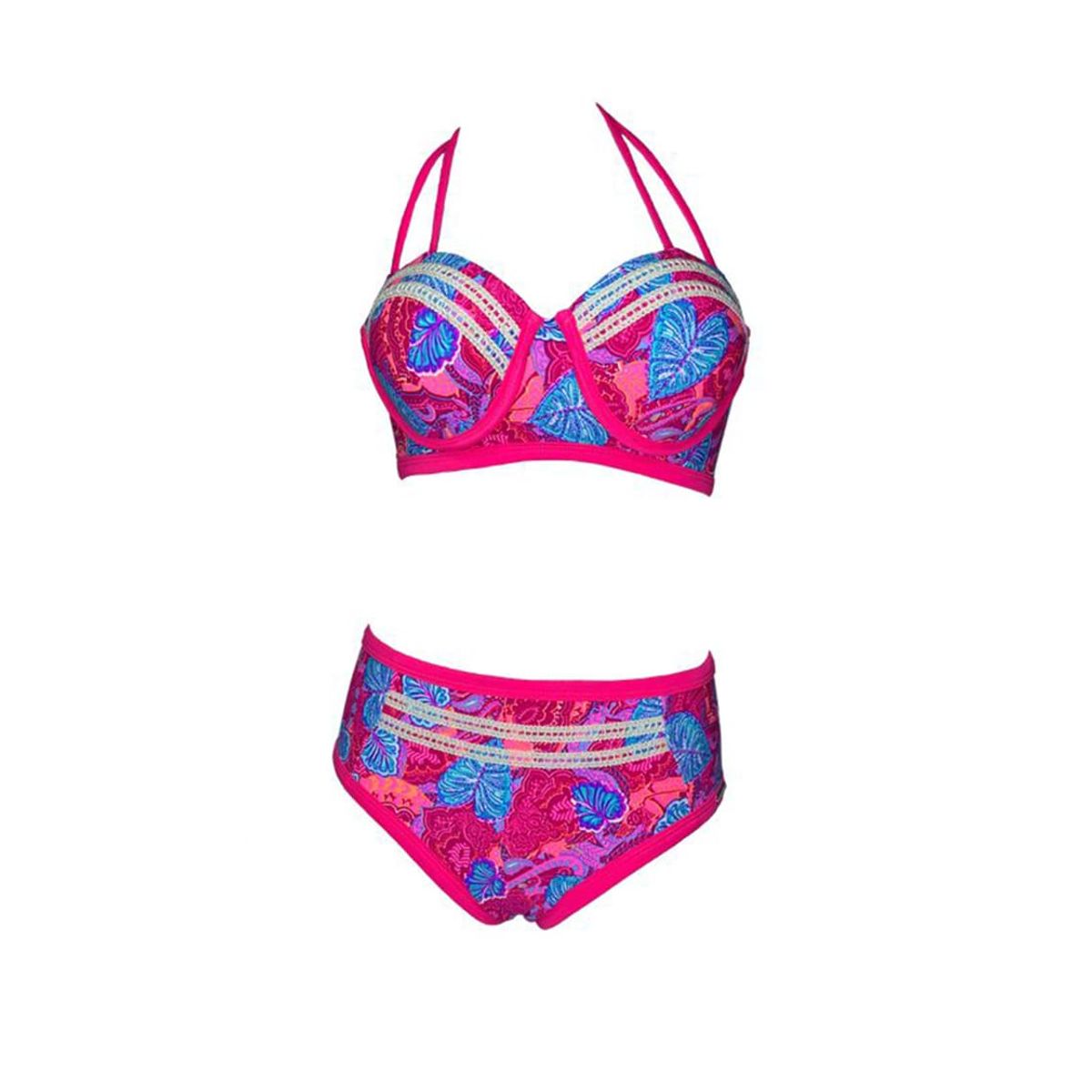 GENERICO - Bikini Licra UV Charlotte Corday Fucsia GL-48