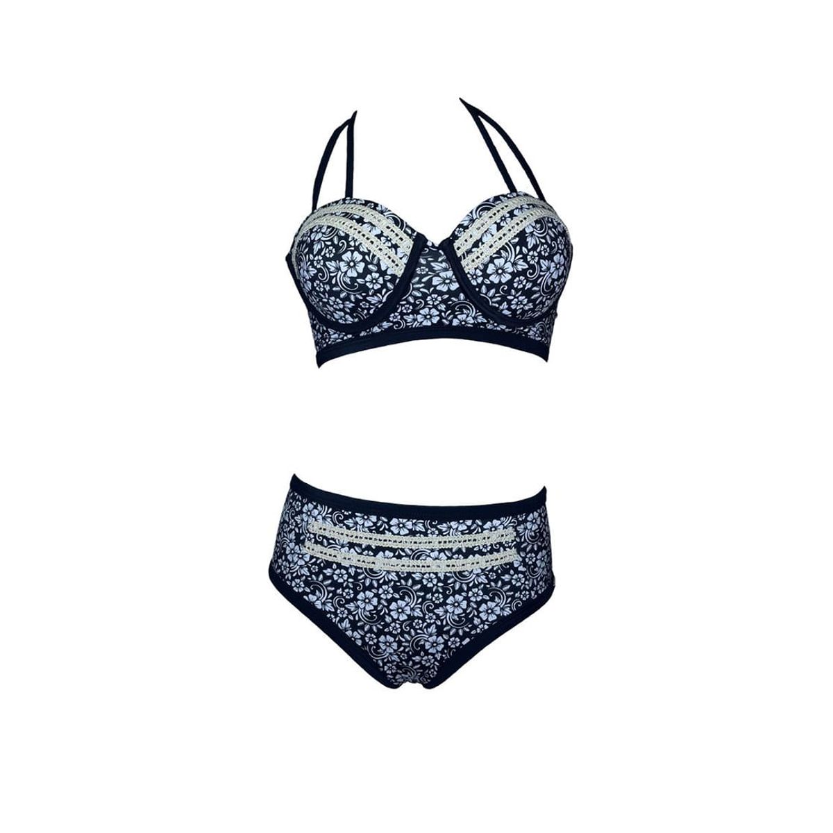 GENERICO - Bikini Licra UV Charlotte Corday Negro GL-48