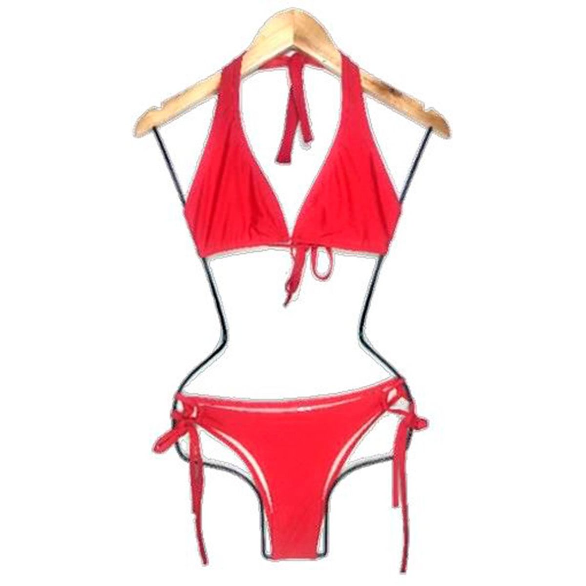 GENERICO - Bikini Licra UV Clasico Rojo GL-18