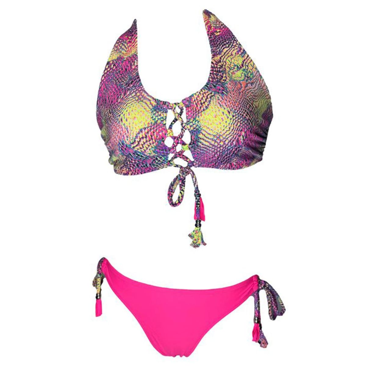 GENERICO - Bikini Licra UV Corset Edicion Limitada rosa GL-22