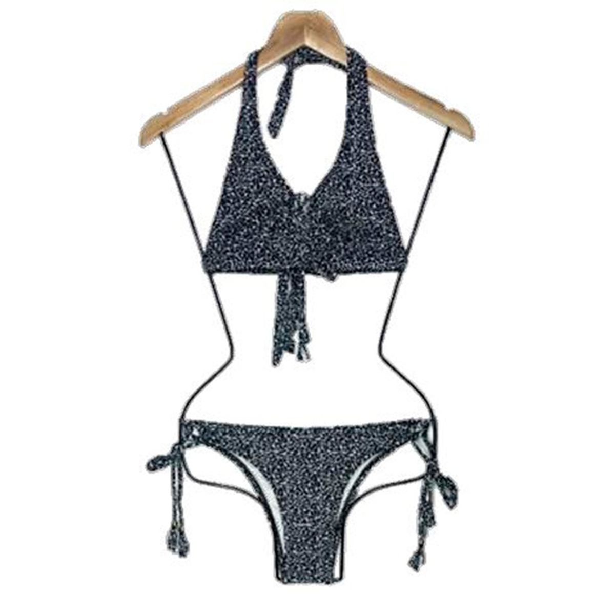 GENERICO - Bikini Licra UV Corset Negro GL-22