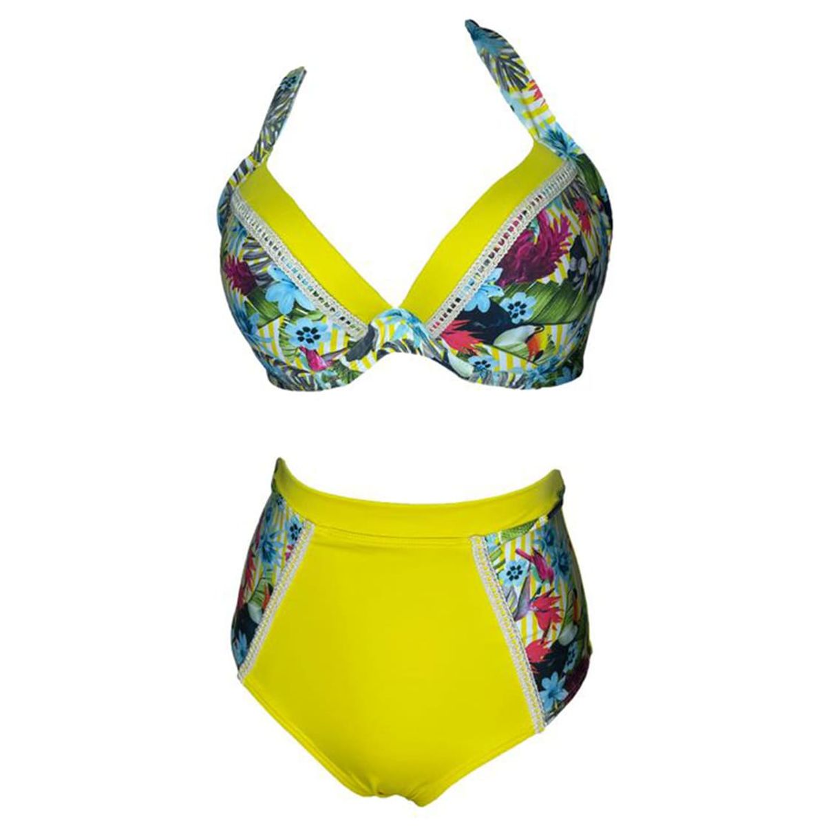 GENERICO - Bikini Licra UV Jane Goodall Amarillo GL-46