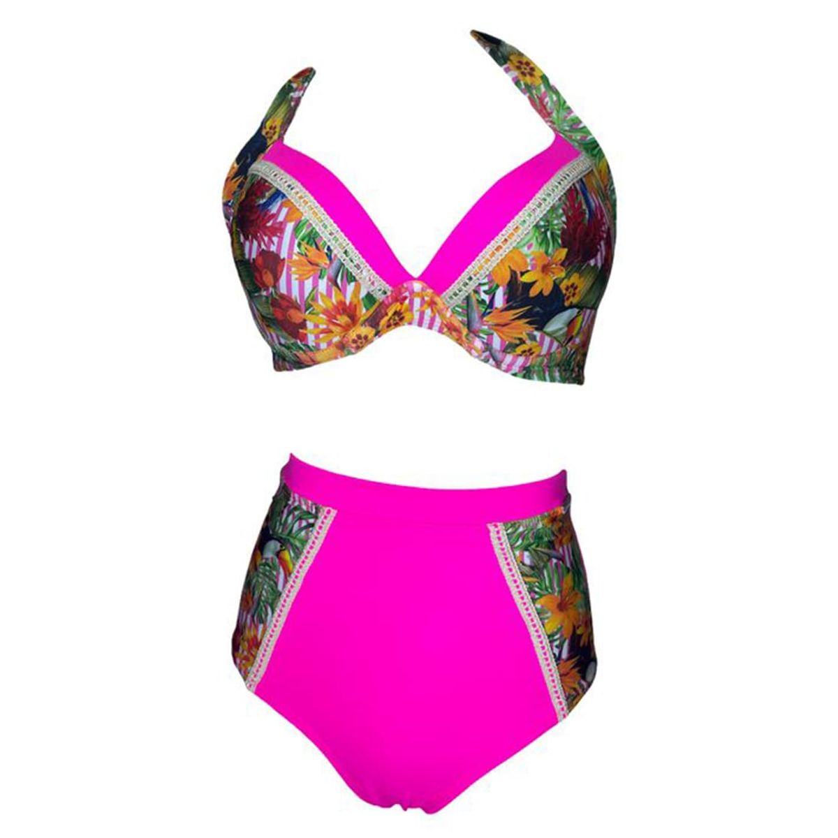 GENERICO - Bikini Licra UV Jane Goodall Fucsia GL-46
