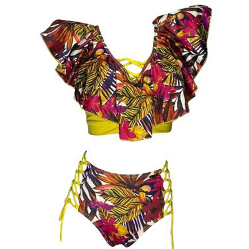GENERICO - Bikini Licra UV Rumbera Licra UV Valentina Amarillo GL-48