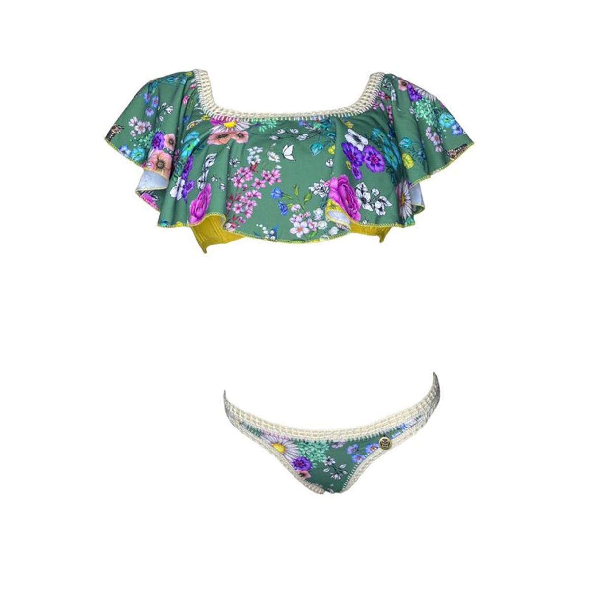 GENERICO - Bikini Licra UV Rumbera Licra UV Ana Bolena verde GL-60