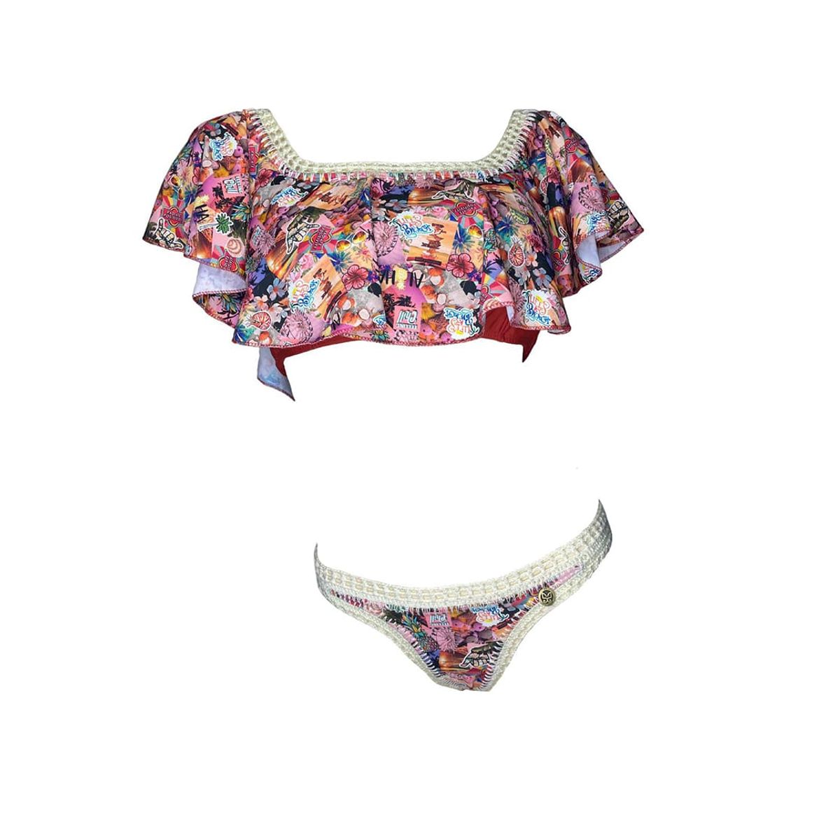 GENERICO - Bikini Licra UV Rumbera Licra UV Ana Bolena Rosado GL-60