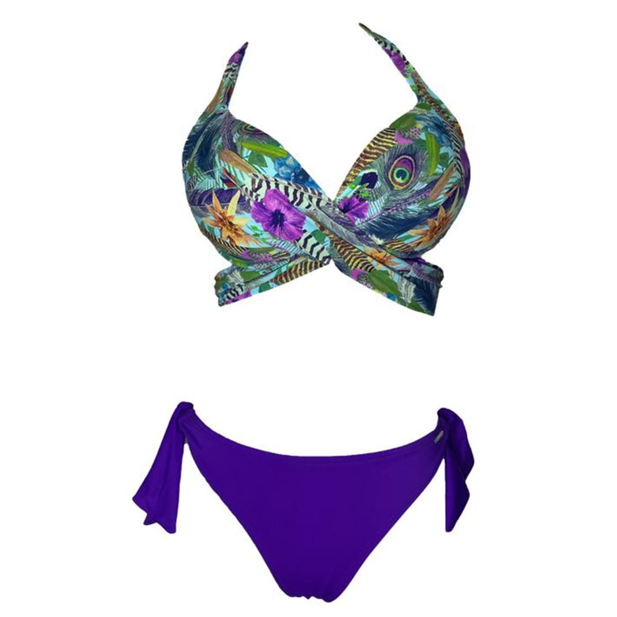 GENERICO - Bikini Licra UV Semihilo Lismar Ruiz Morado GL-45