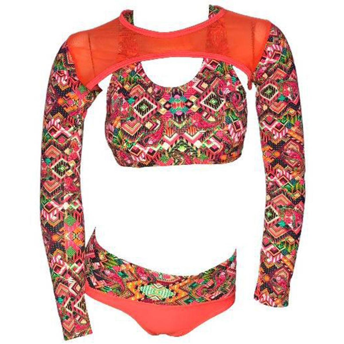 GENERICO - Ropa de baño Mujer Brenda Naranja-3 pzas GL-50