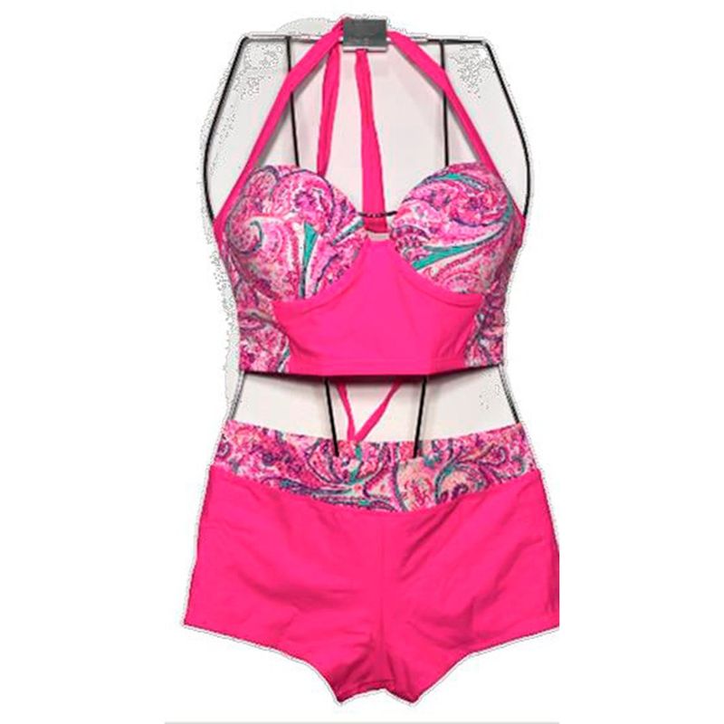 GENERICO - Ropa de baño Mujer Violeta Rosado GL-45