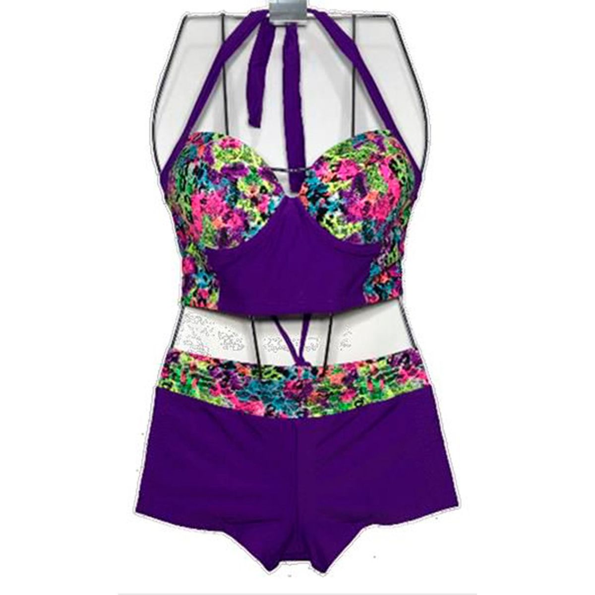 GENERICO - Ropa de baño Mujer Violeta Morado GL-45