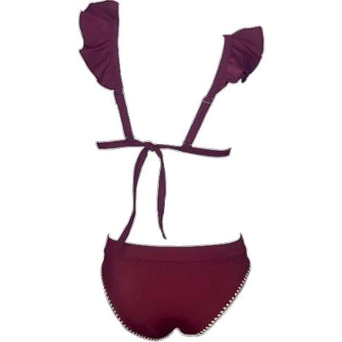 GENERICO - Ropa de baño Mujer Olivia Color Entero Guinda GL-42