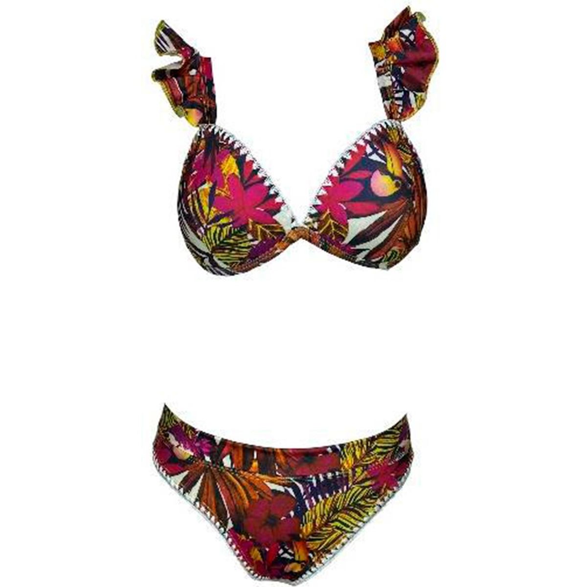 GENERICO - Ropa de baño Mujer Olivia Estampado Rojo GL-42