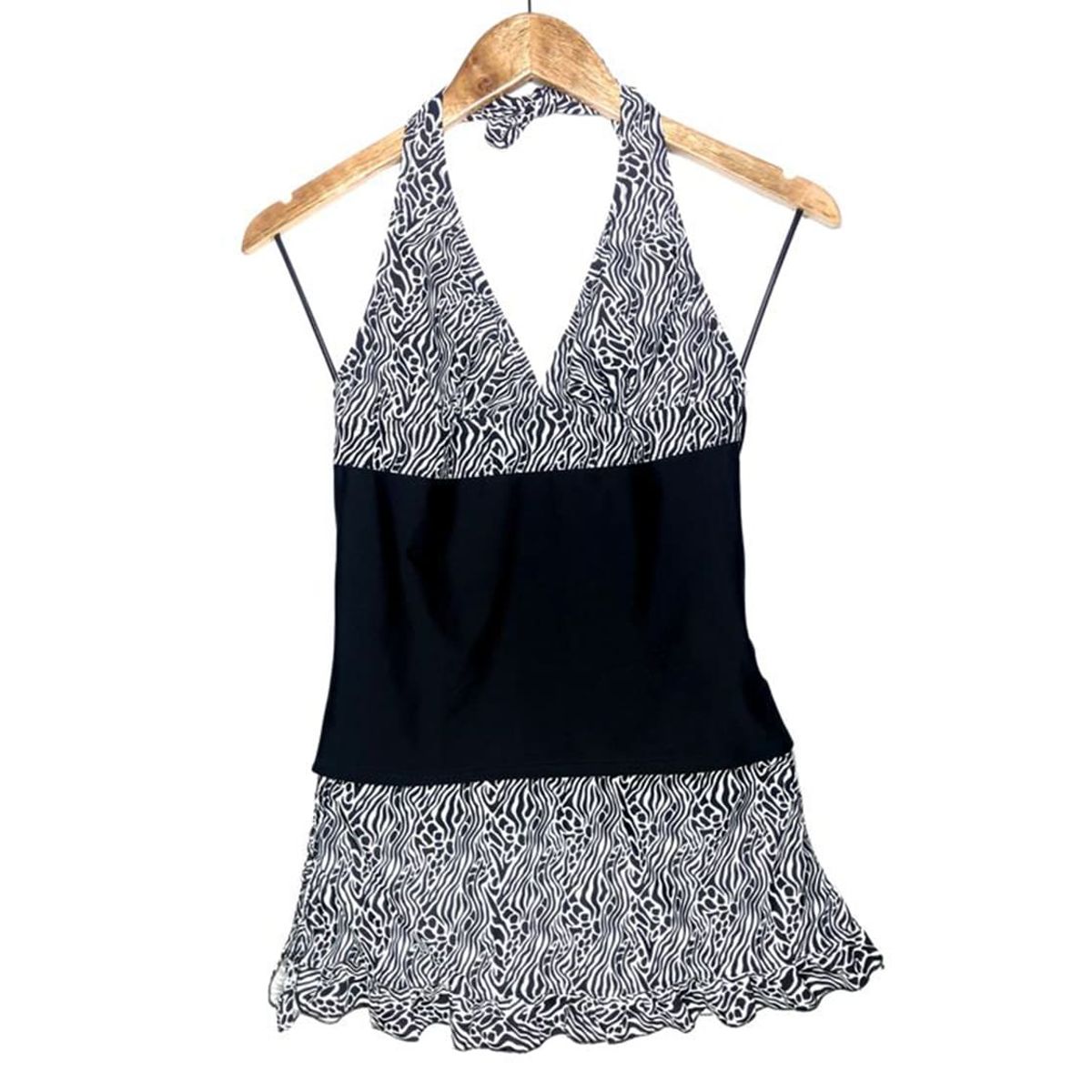 GENERICO - Ropa de Baño Polo Con Falda Catalina de Aragón negro GL-32