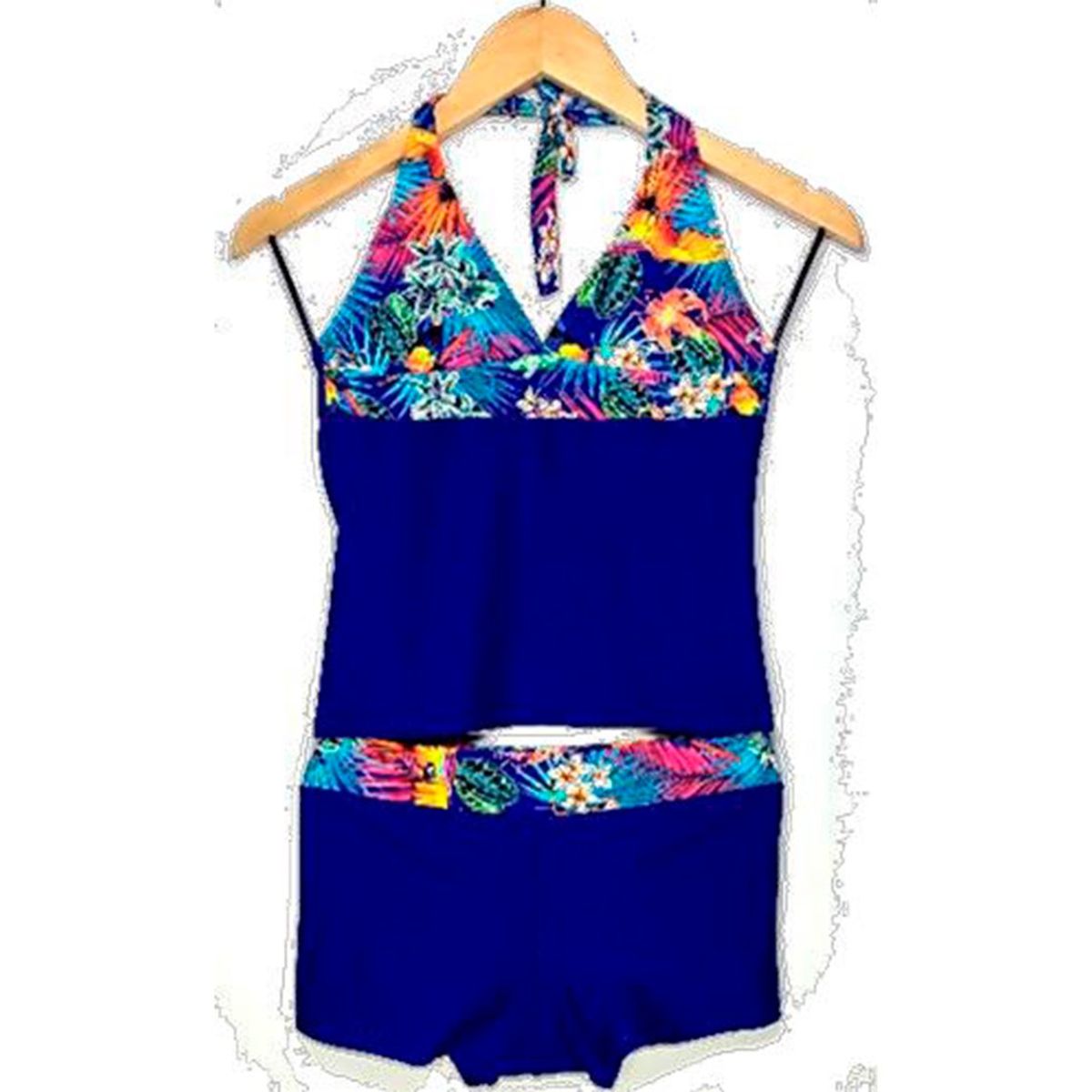 GENERICO - Shortkini Colores UV Con Polo Azul GL-32