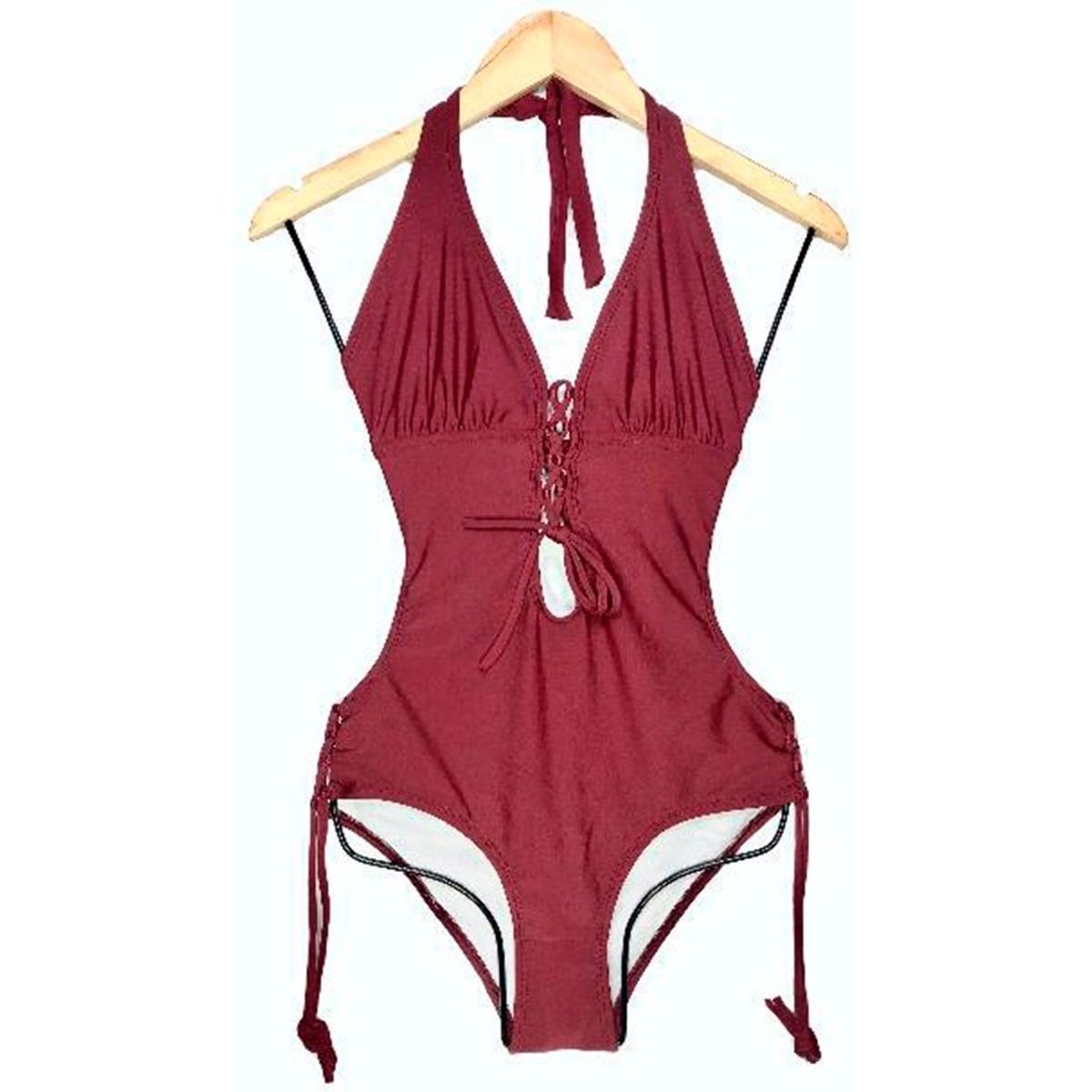 GENERICO - Trikini Licra UV Entero Flor Guinda GL-30