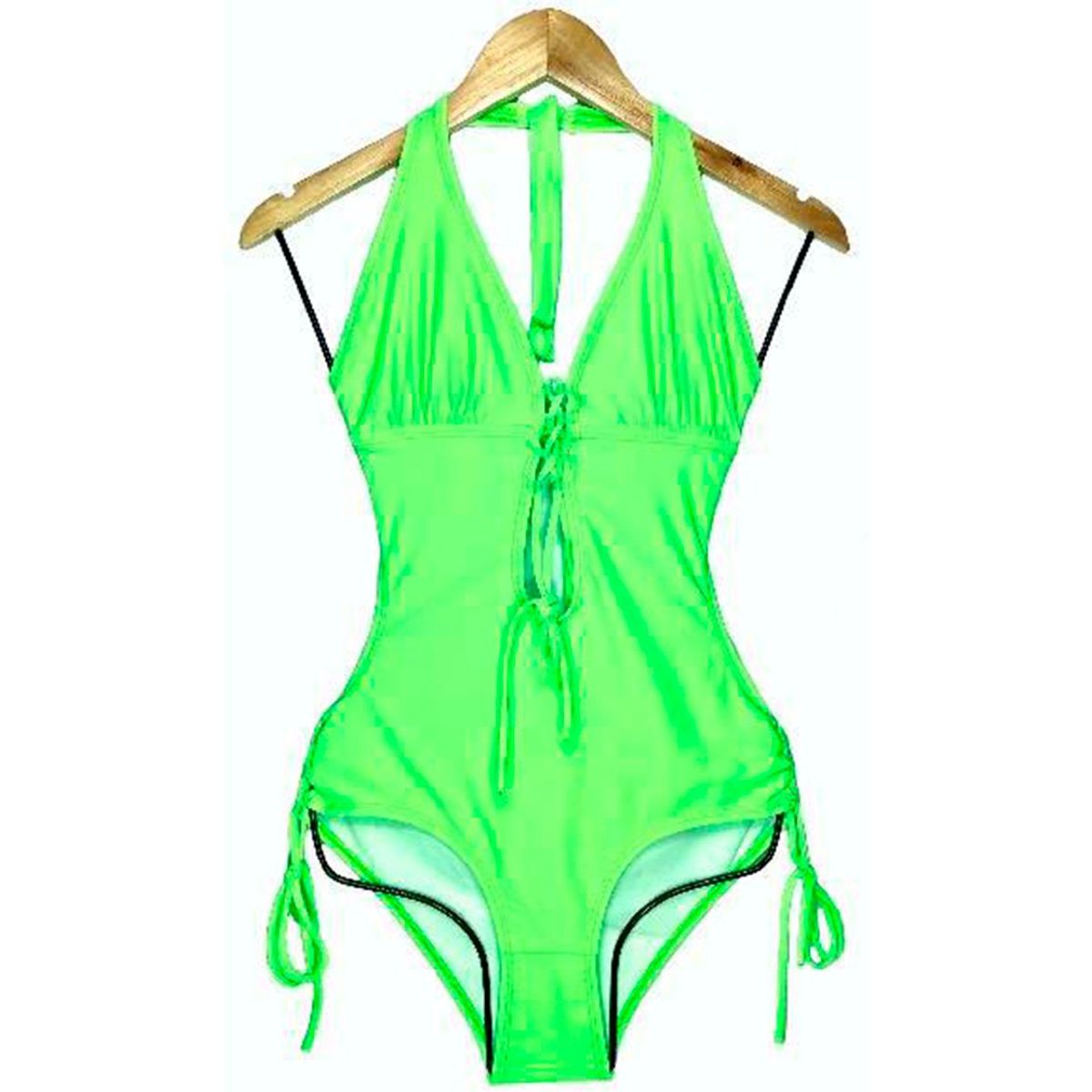 GENERICO - Trikini Licra UV Entero Flor Verde Limon GL-30