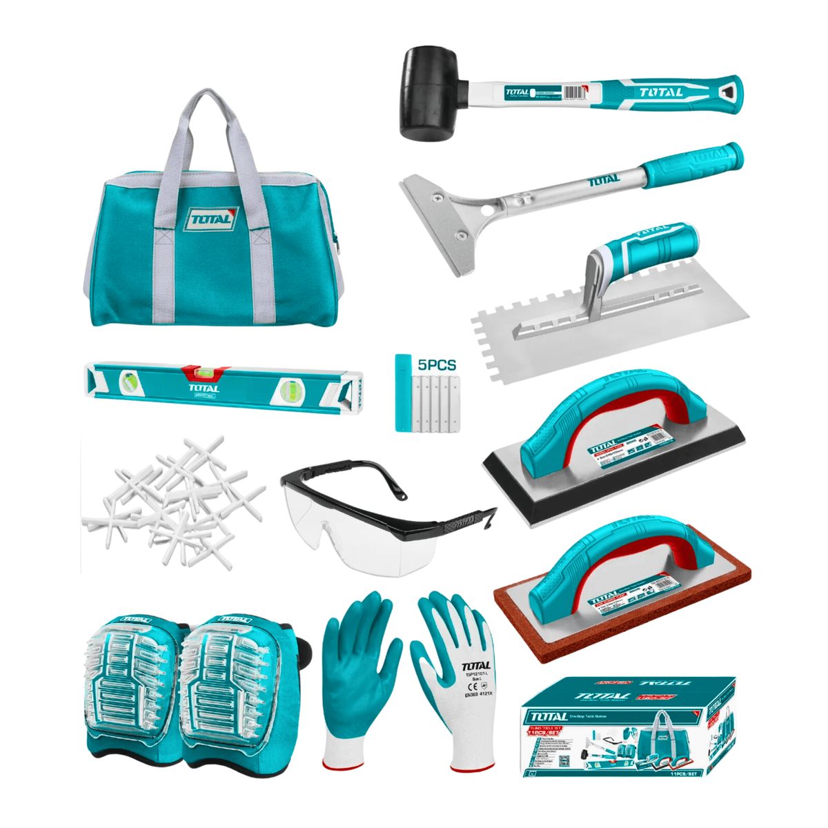 TOTAL TOOLS - Set de herramientas para ceramica 11 piezas Total