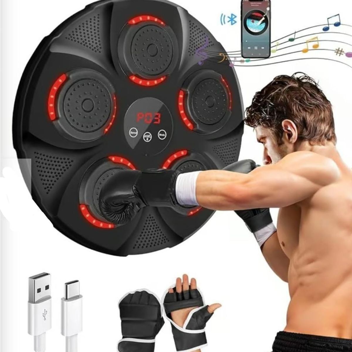 GENERICO - MAQUINA DE BOXEO CON BLUETOOTH