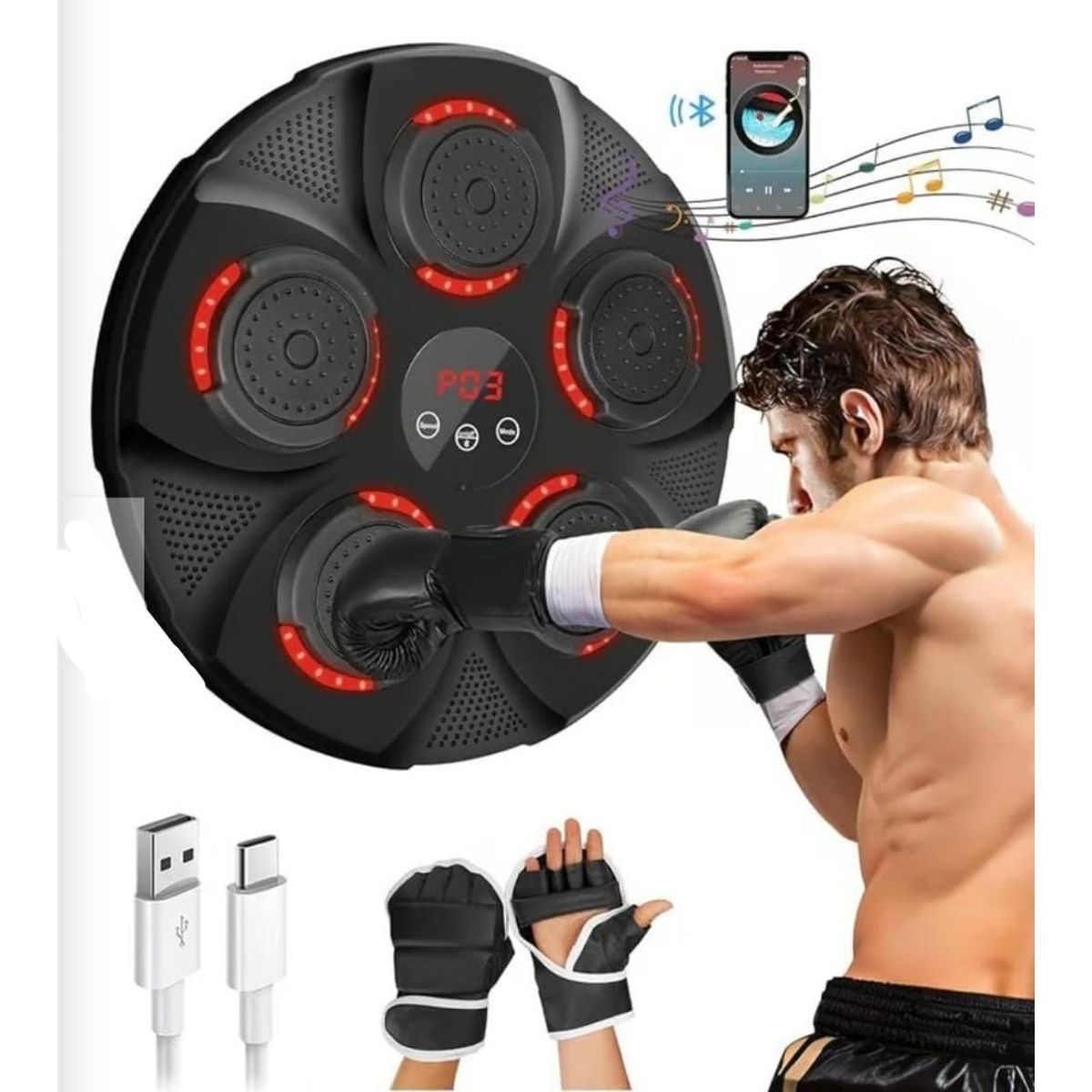 GENERICO - MAQUINA DE BOXEO CON BLUETOOTH