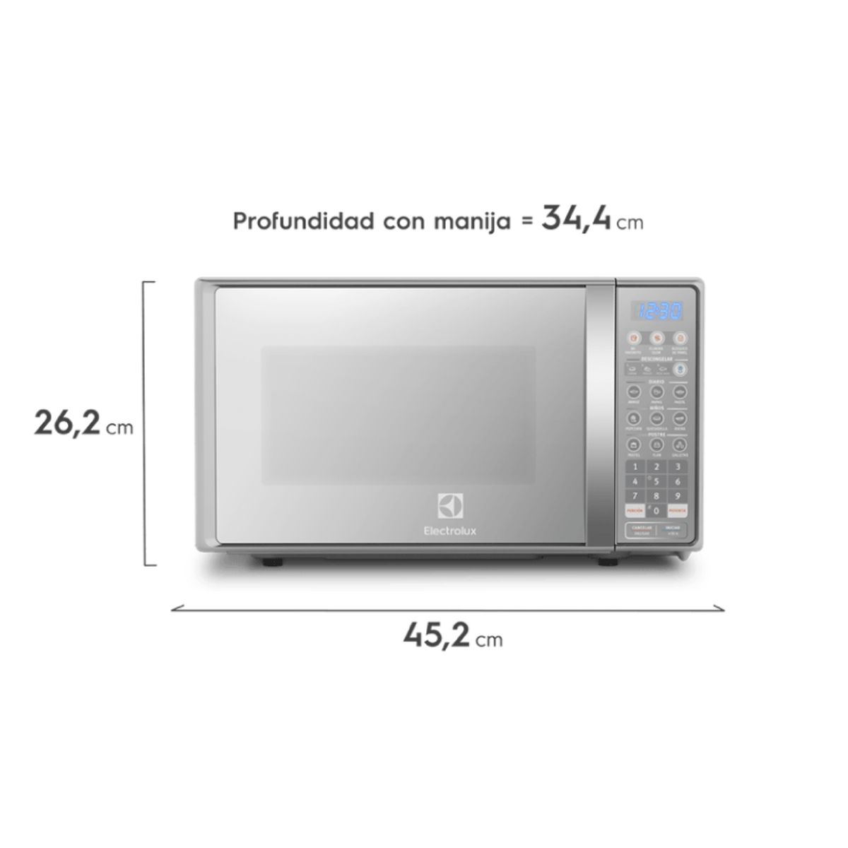 ELECTROLUX - Horno Microondas Electrolux  EMDO20S2GSRUG  20 Litros.