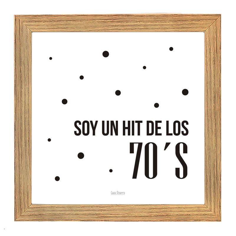 CASA PIZARRO - Cuadro "Hit de los 70s" 17 x 17 cm