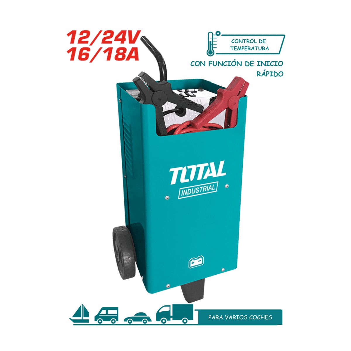 TOTAL TOOLS - Cargador de bateria 300A industrial Total