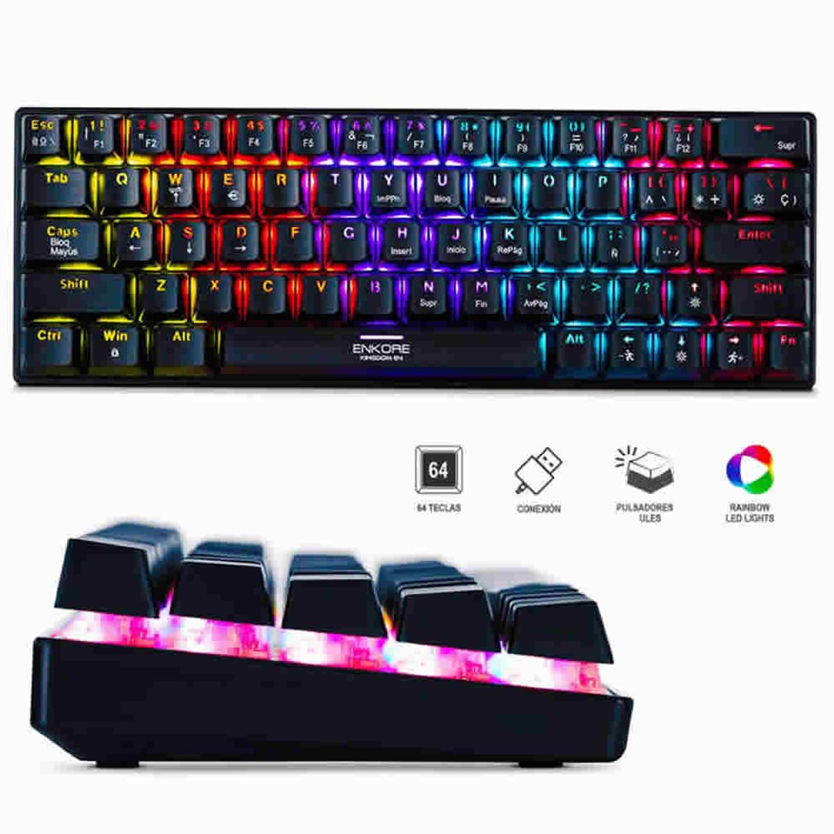 ENKORE - TECLADO MECANICO ENKORE BRAIN - KINGDOM