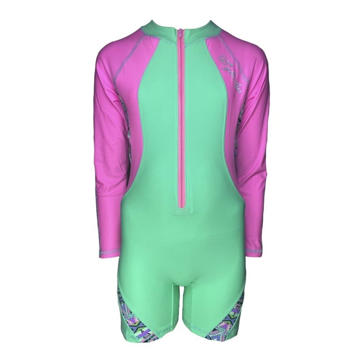 GENERICO - Enterizo Niña Cierre Manga Larga Color Verde GL-46