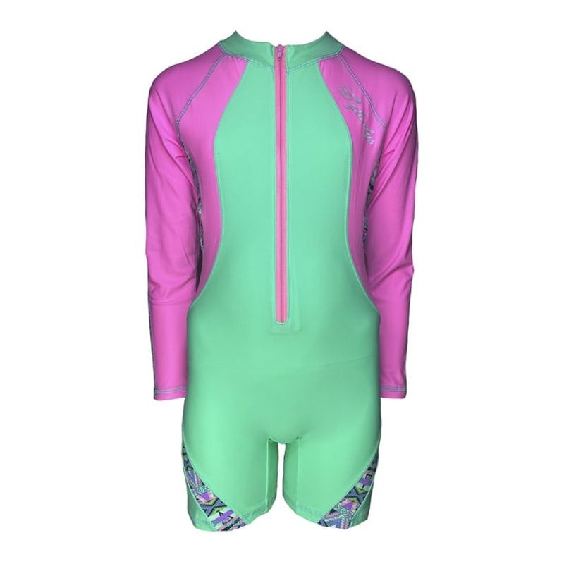 GENERICO - Enterizo Niña Cierre Manga Larga Color Verde GL-46