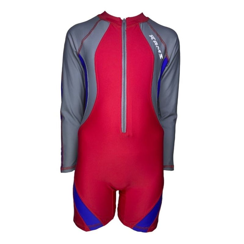 GENERICO - Enterizo Niño Cierre Manga Larga Color Rojo GL-46