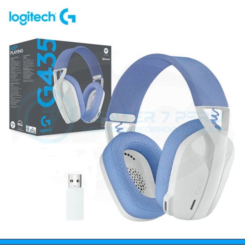 LOGITECH - AUDIFONO CMICROF LOGITECH G435 BT  LIGHTSPEED WHITE