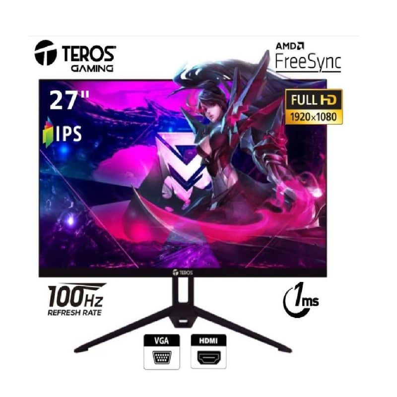 TEROS - Monitor GAMER 2712S 27 IPS FHD 100HZ 1MS HDMI PLANO