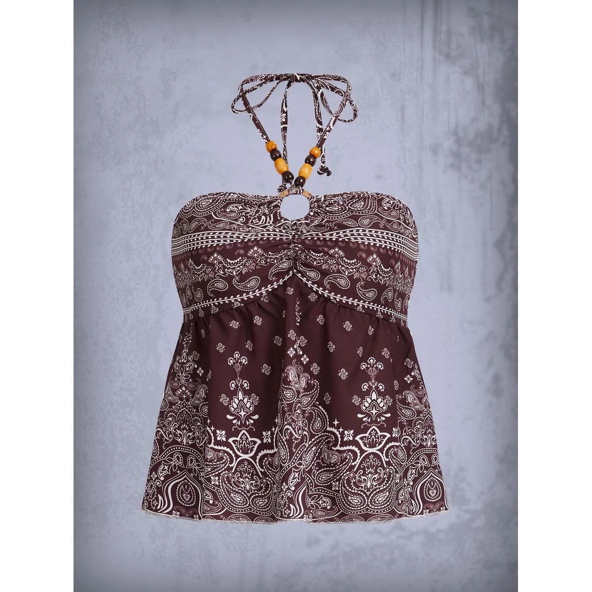 GENERICO - TOP LOLITAS MARRON COQUETTE