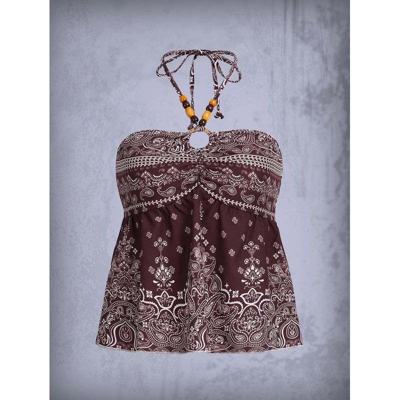 GENERICO - TOP LOLITAS MARRON COQUETTE