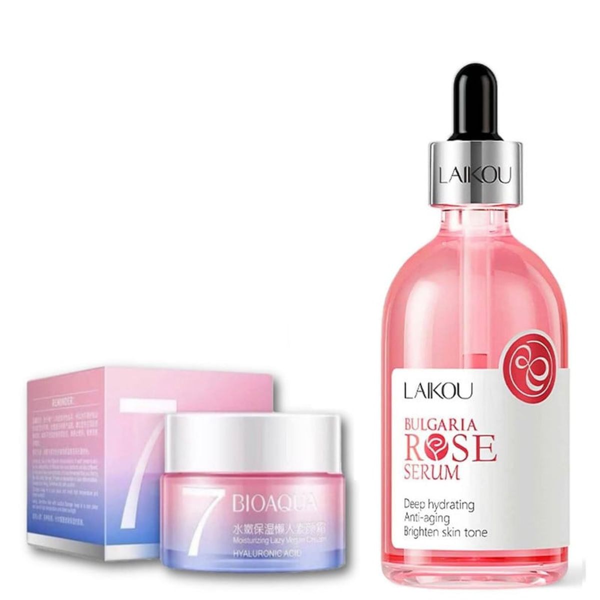 BIOAQUA - PACK CREMA HIDRATANTE V7 Y SERUM BULGARIA ROSE LAIKOU