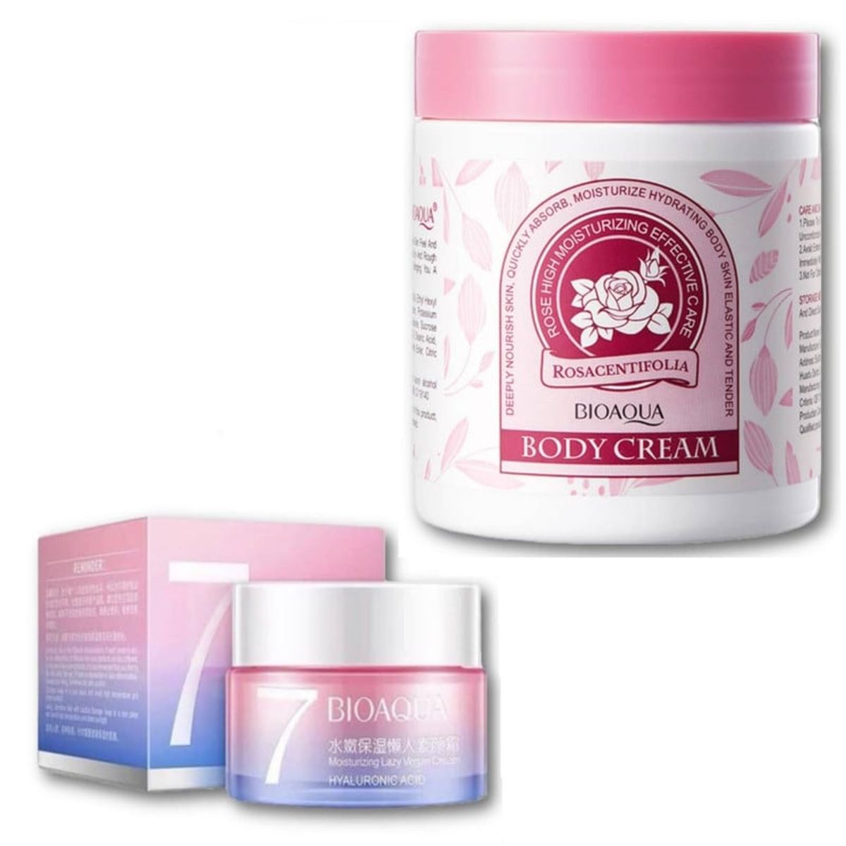BIOAQUA - PACK CREMA HIDRATANTE V7 Y CREMA PARA EL CUERPO ROSAS - BIOAQUA