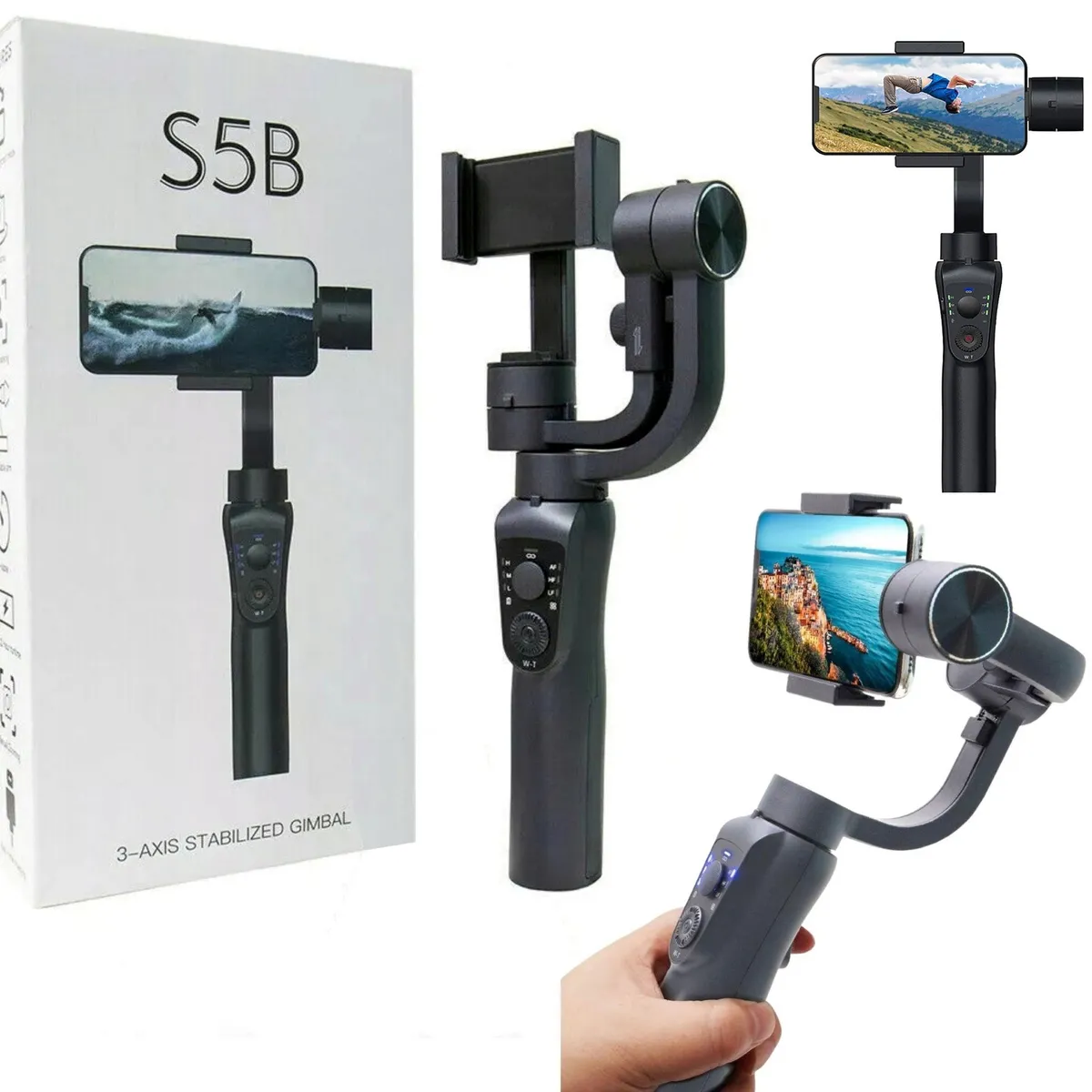 NANOTRON TECHNOLOGIES - Estabilizador Gimbal de Cardán 3 ejes AXIS S5B para celular